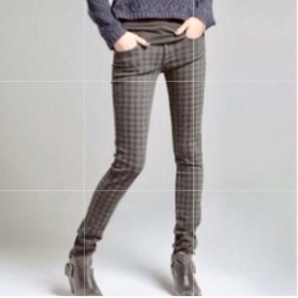 🆕 Rich & Skinny Houndstooth Print Black & Gray Skinny Jeans NWOT